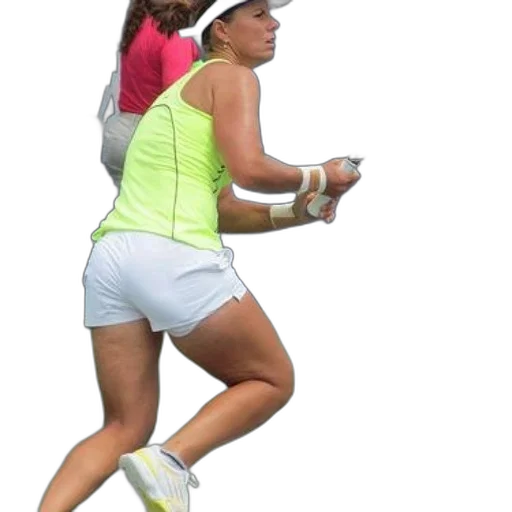 photorealistic, neon, female, tennis transparent PNG cut-out
