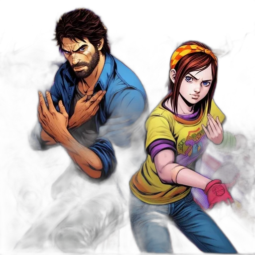 concept art, comic book art, fantasy art, pixel art transparent PNG cut-out