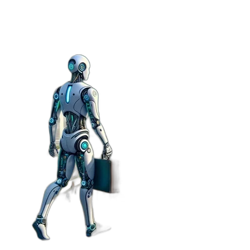 robot, jacket, dress, creature transparent PNG cut-out