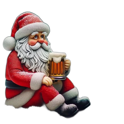 santa, claus, adorned, winter transparent PNG cut-out