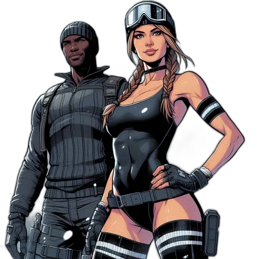 comic book art, concept art, pixel art, cyberpunk transparent PNG cut-out