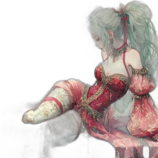 dress, concept art, fantasy art, watercolor transparent PNG cut-out