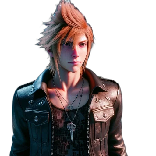 jacket, face, concept art, 3d render transparent PNG cut-out