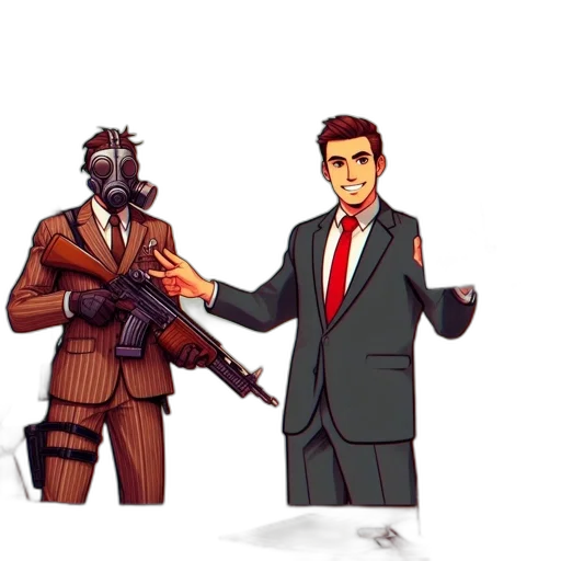 robot, weapon, mask, staff transparent PNG cut-out