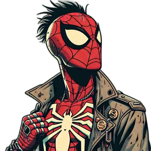 jacket, mask, comic book art, concept art transparent PNG cut-out