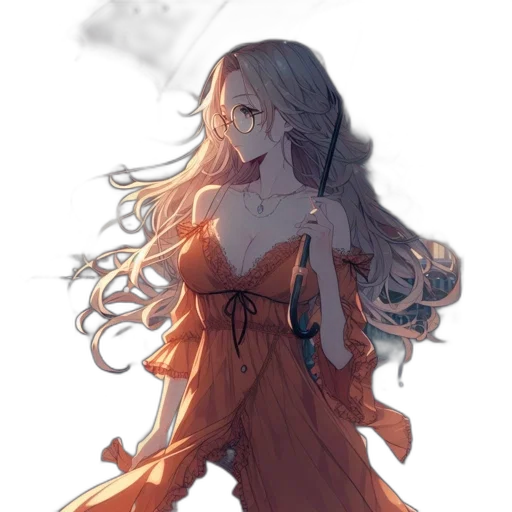 dress, staff, sword, weapon transparent PNG cut-out