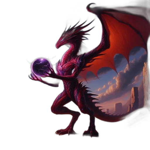 dragon, creature, fantasy art, concept art transparent PNG cut-out