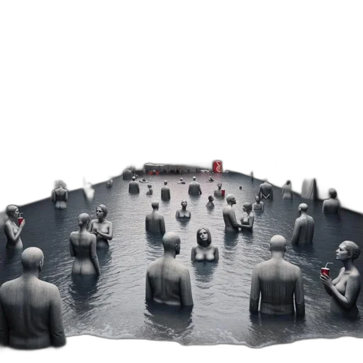 concept art, 3d render, fantasy art, underwater transparent PNG cut-out