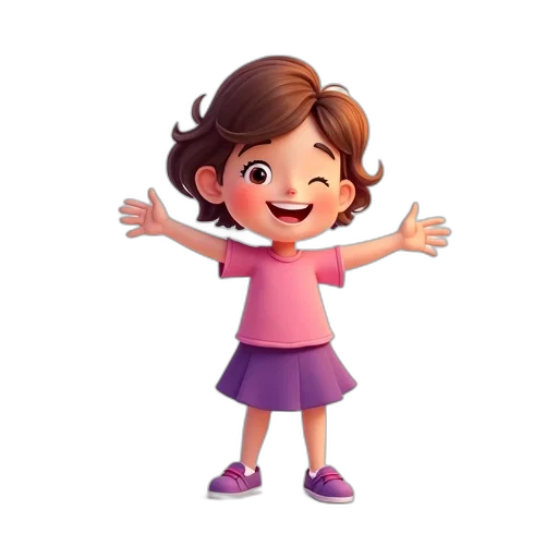 dress, face, staff, cartoon transparent PNG cut-out