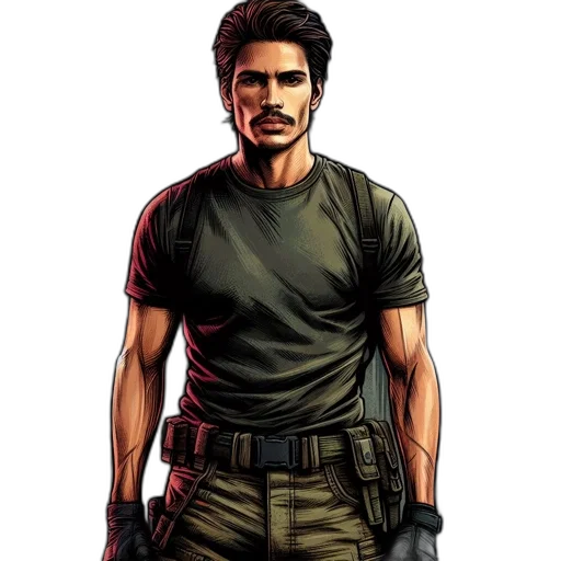 comic book art, concept art, pixel art, cartoon transparent PNG cut-out
