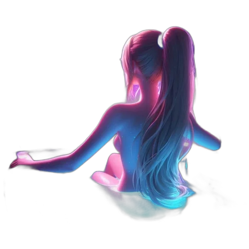 hair, dress, creature, mask transparent PNG cut-out
