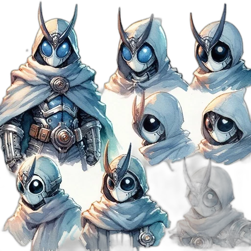 mask, concept art, fantasy art, comic book art transparent PNG cut-out