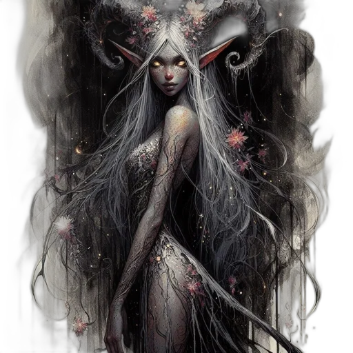 creature, dress, fantasy art, concept art transparent PNG cut-out