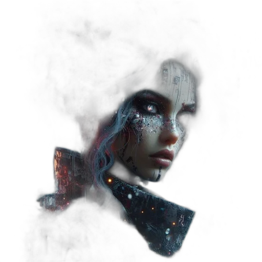 face, robot, mask, creature transparent PNG cut-out