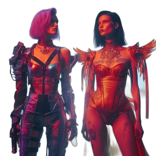 cyberpunk, concept art, comic book art, fantasy art transparent PNG cut-out