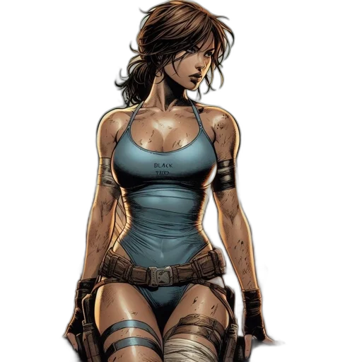 comic book art, concept art, fantasy art, cyberpunk transparent PNG cut-out