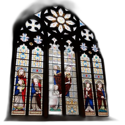 crown, 3d render, stained, glass transparent PNG cut-out