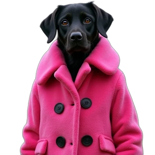 jacket, animal, hat, photorealistic transparent PNG cut-out