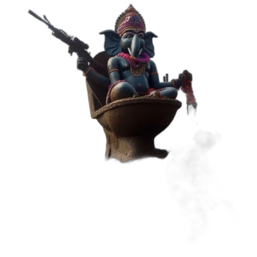 weapon, staff, mask, hat transparent PNG cut-out