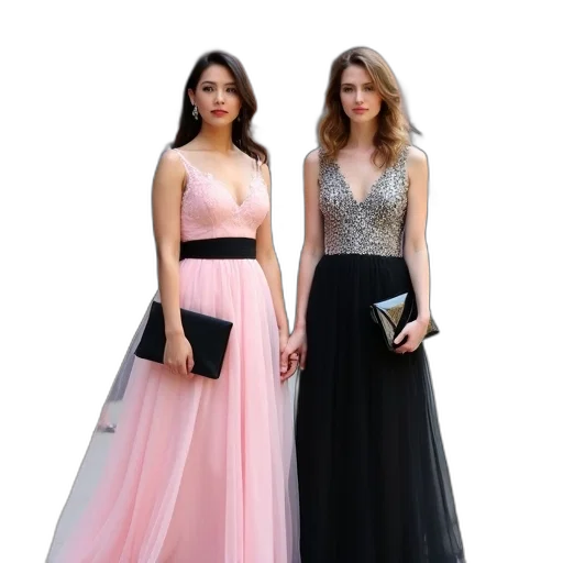 dress, concept art, dark, colorful transparent PNG cut-out