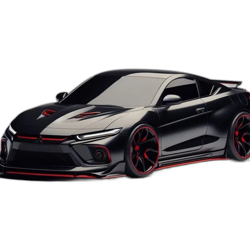 car, photorealistic, concept art, 3d render transparent PNG cut-out