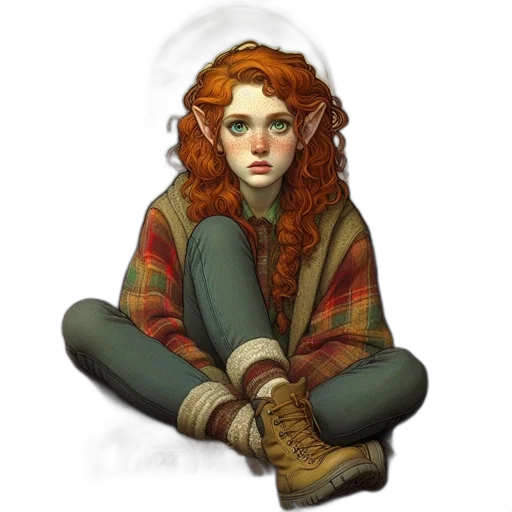 jacket, dragon, face, staff transparent PNG cut-out