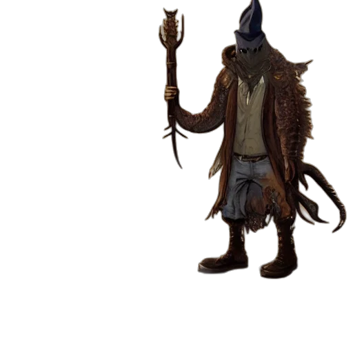 staff, creature, dragon, mask transparent PNG cut-out