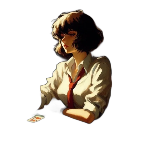 staff, face, jacket, dress transparent PNG cut-out
