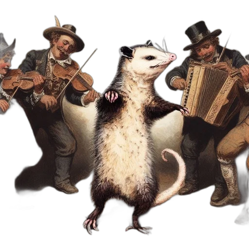 animal, concept art, fantasy art, opossum transparent PNG cut-out