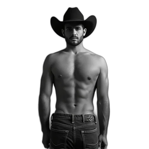 hat, animal, photorealistic, shirtless transparent PNG cut-out