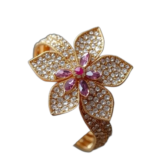 jewelry, flower, crown, staff transparent PNG cut-out
