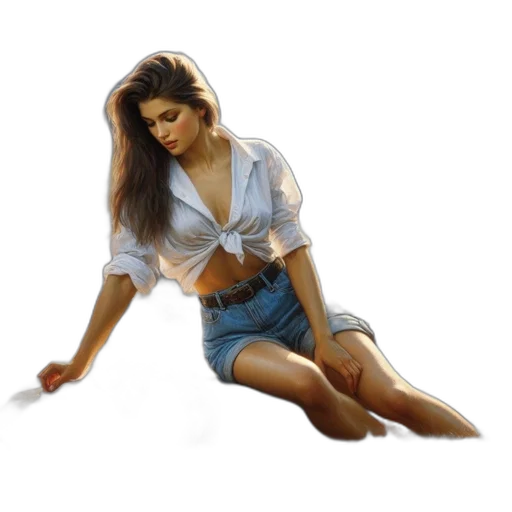 jewelry, staff, dress, oil painting transparent PNG cut-out