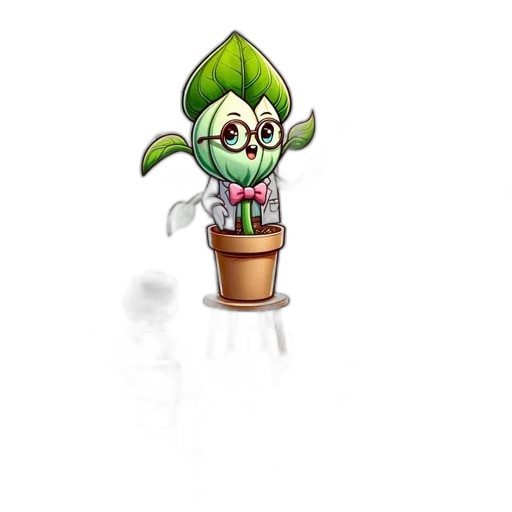 flower, staff, weapon, creature transparent PNG cut-out