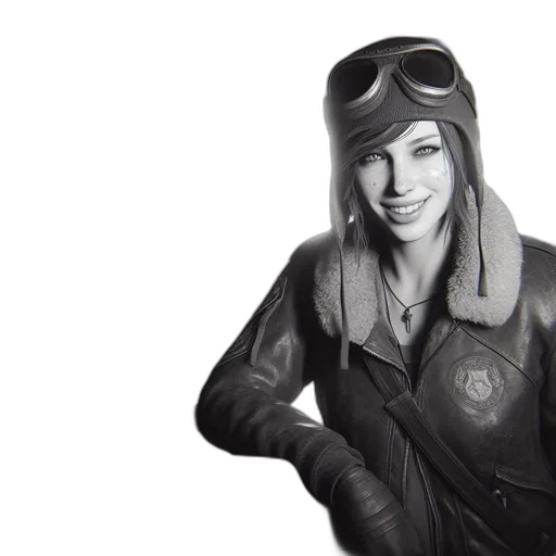 jacket, face, photorealistic, cartoon transparent PNG cut-out