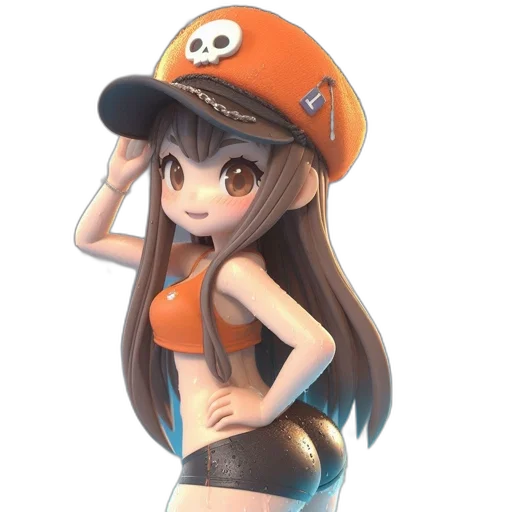 hat, dress, creature, staff transparent PNG cut-out