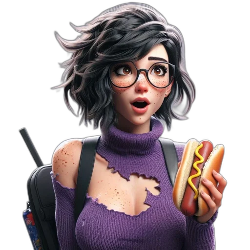 food, staff, weapon, face transparent PNG cut-out