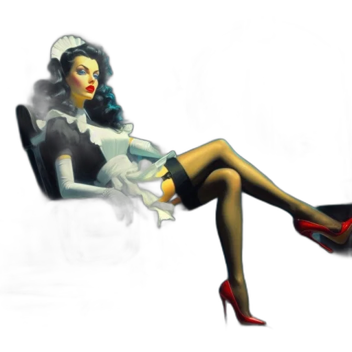 dress, shoes, furniture, concept art transparent PNG cut-out
