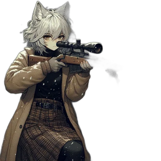 weapon, staff, animal, jacket transparent PNG cut-out