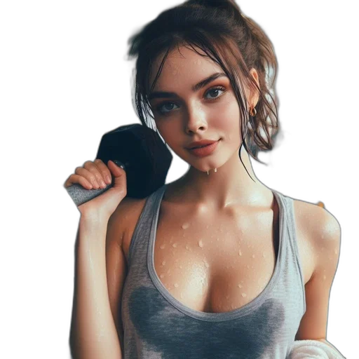 dress, weapon, jacket, face transparent PNG cut-out