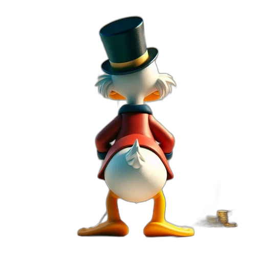 hat, staff, animal, 3d render transparent PNG cut-out