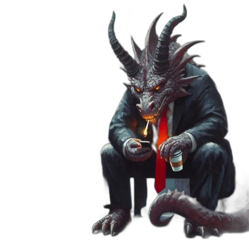 dragon, creature, staff, animal transparent PNG cut-out
