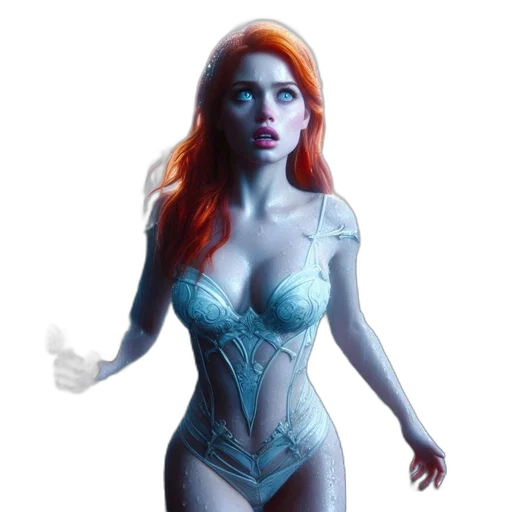 dress, concept art, comic book art, 3d render transparent PNG cut-out