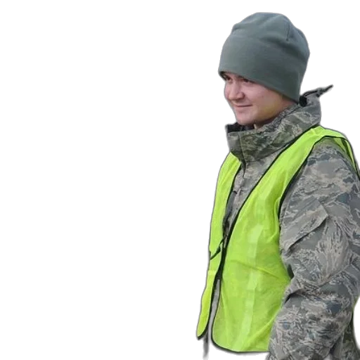 jacket, hat, construction, worker transparent PNG cut-out