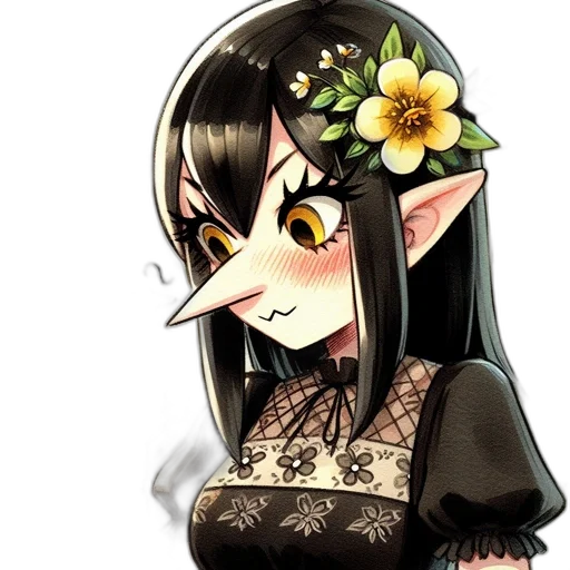flower, staff, dress, mask transparent PNG cut-out