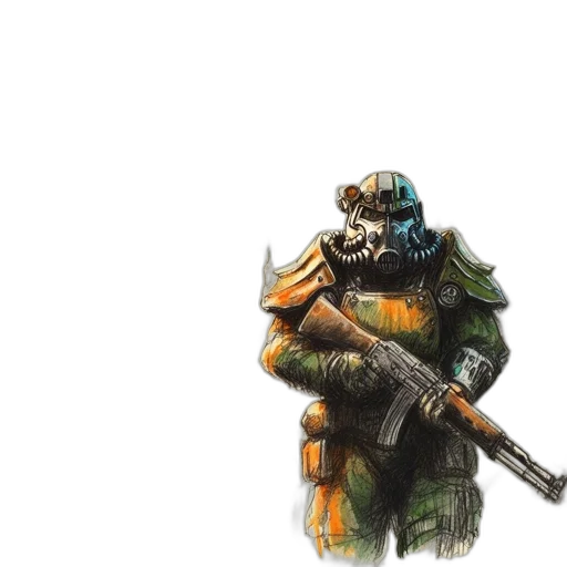 weapon, robot, concept art, watercolor transparent PNG cut-out
