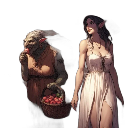 creature, dress, concept art, fantasy art transparent PNG cut-out