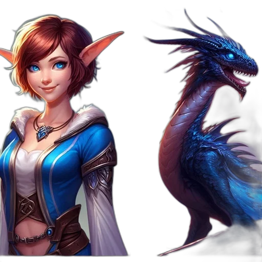dragon, fantasy art, concept art, pixel art transparent PNG cut-out