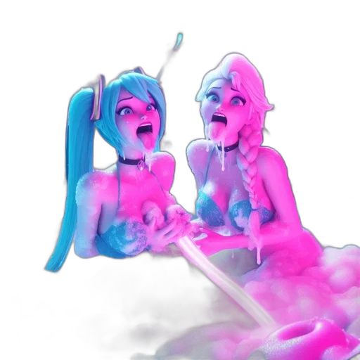 vaporwave, 3d render, concept art, fantasy art transparent PNG cut-out