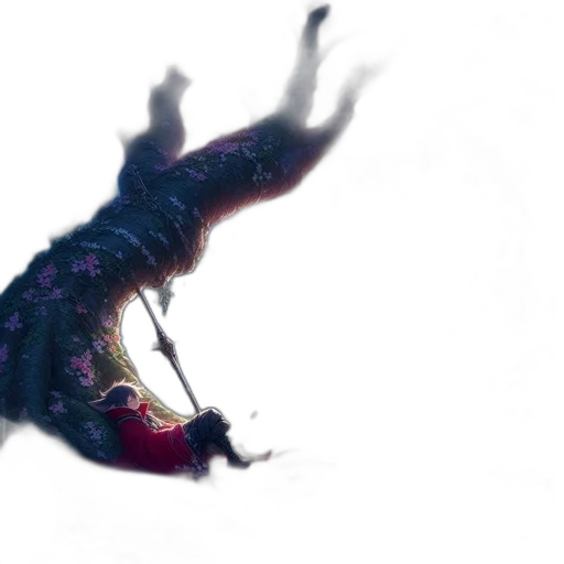 dragon, creature, animal, staff transparent PNG cut-out
