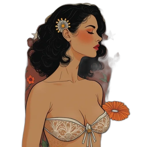 dress, jewelry, crown, fantasy art transparent PNG cut-out